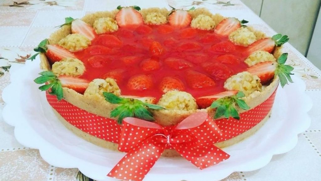 Torta natalina de morango